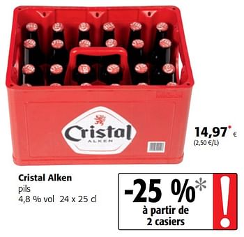 Promotions Cristal alken pils - Cristal - Valide de 09/05/2018 à 22/05/2018 chez Colruyt