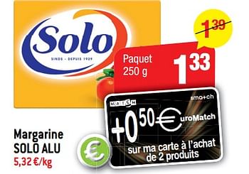 Promoties Margarine solo alu - Solo - Geldig van 16/05/2018 tot 22/05/2018 bij Smatch