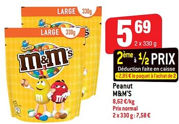 Promotions Peanut m+m`s - M&M 's - Valide de 16/05/2018 à 22/05/2018 chez Smatch