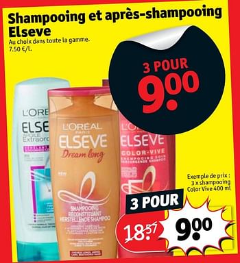 Promoties L`oreal paris 3 x shampooing color vive - L'Oreal Paris - Geldig van 15/05/2018 tot 27/05/2018 bij Kruidvat