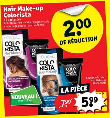 Promoties L`oreal paris hair make-up cobalthair - L'Oreal Paris - Geldig van 15/05/2018 tot 27/05/2018 bij Kruidvat