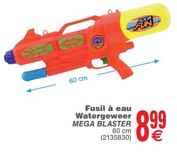 Promotions Fusil à eau watergeweer mega blaster - Produit maison - Cora - Valide de 15/05/2018 à 28/05/2018 chez Cora