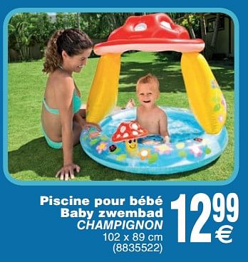 Promoties Piscine pour bébé baby zwembad champignon - Intex - Geldig van 15/05/2018 tot 28/05/2018 bij Cora