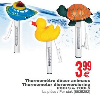 Promoties Thermomètre décor animaux thermometer dierenversiering pools + tools - Pools & Tools - Geldig van 15/05/2018 tot 28/05/2018 bij Cora