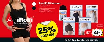 Promoties Anni rolfi short lace katoen zwart medium - Anni Rolfi - Geldig van 15/05/2018 tot 27/05/2018 bij Kruidvat