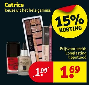 Promoties Catrice longlasting lippotlood - Catrice - Geldig van 15/05/2018 tot 27/05/2018 bij Kruidvat