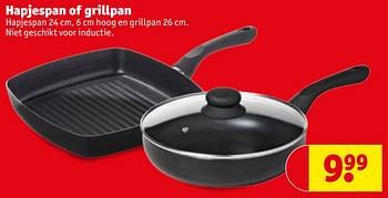 Promoties Hapjespan of grillpan - Huismerk - Kruidvat - Geldig van 15/05/2018 tot 27/05/2018 bij Kruidvat