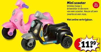 Promotions Mini scooter - Produit maison - Kruidvat - Valide de 15/05/2018 à 27/05/2018 chez Kruidvat