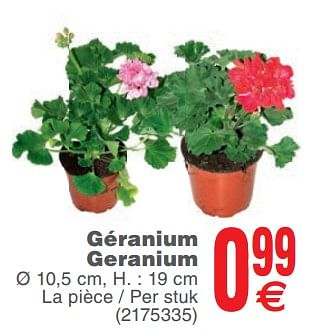 Promoties Géranium geranium - Huismerk - Cora - Geldig van 15/05/2018 tot 28/05/2018 bij Cora