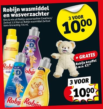 Promoties Robijn wasmiddel en wasverzachter - Robijn - Geldig van 15/05/2018 tot 27/05/2018 bij Kruidvat