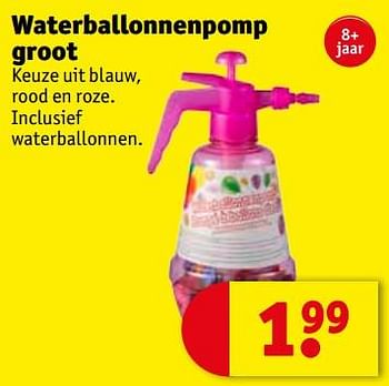 Promotions Waterballonnenpomp groot - Produit maison - Kruidvat - Valide de 15/05/2018 à 27/05/2018 chez Kruidvat