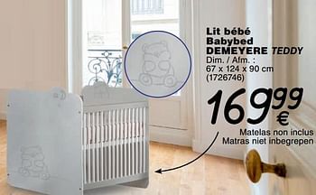 Meubelen Demeyere Lit Bebe Babybed Demeyere Teddy En Promotion Chez Cora