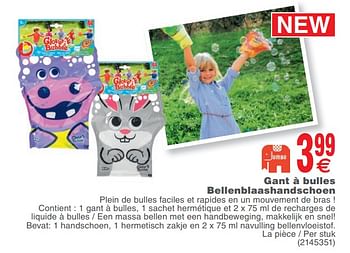 Promoties Gant à bulles bellenblaashandschoen - Jumbo - Geldig van 15/05/2018 tot 28/05/2018 bij Cora