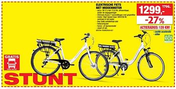 Promoties Elektrische fiets met middenmotor - Evobike - Geldig van 16/05/2018 tot 27/05/2018 bij Hubo