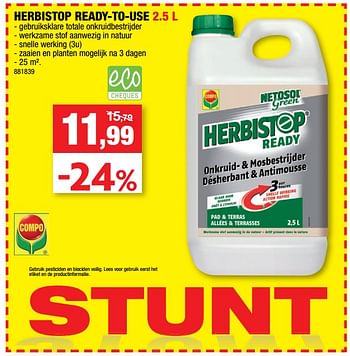 Promotions Herbistop ready-to-use compo - Compo - Valide de 16/05/2018 à 27/05/2018 chez Hubo