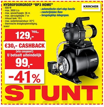 Promoties Kärcher hydropomp bp3 home - Kärcher - Geldig van 16/05/2018 tot 27/05/2018 bij Hubo