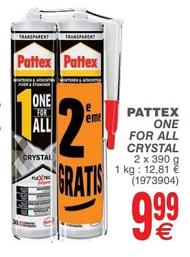 Promoties Pattex one for all crystal - Pattex - Geldig van 15/05/2018 tot 28/05/2018 bij Cora