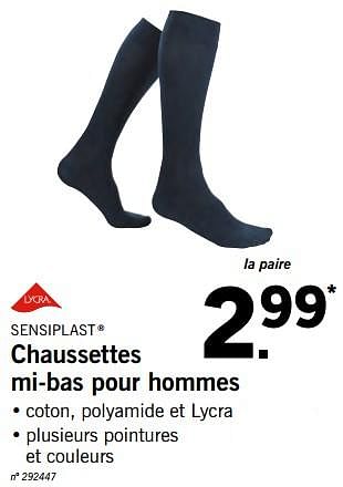Promotions Chaussettes mi-bas pour hommes - Sensiplast - Valide de 22/05/2018 à 26/05/2018 chez Lidl