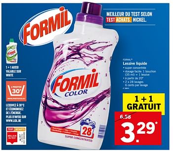 Promotions Lessive liquide - Formil - Valide de 04/05/2018 à 26/05/2018 chez Lidl