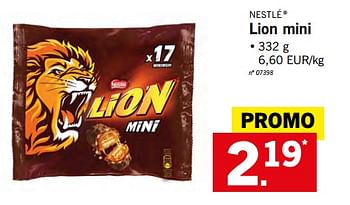Promotions Lion mini - Nestlé - Valide de 22/05/2018 à 26/05/2018 chez Lidl