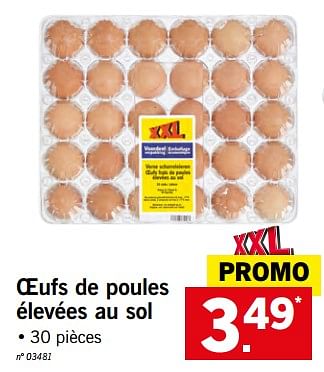 Promotions Oeufs de poules élevées au sol - Produit maison - Lidl - Valide de 22/05/2018 à 26/05/2018 chez Lidl