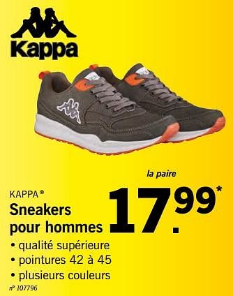 Promoties Sneakers pour hommes - Kappa - Geldig van 24/05/2018 tot 26/05/2018 bij Lidl
