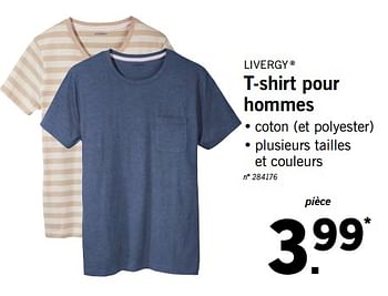 Promotions T-shirt pour hommes - Livergy - Valide de 24/05/2018 à 26/05/2018 chez Lidl