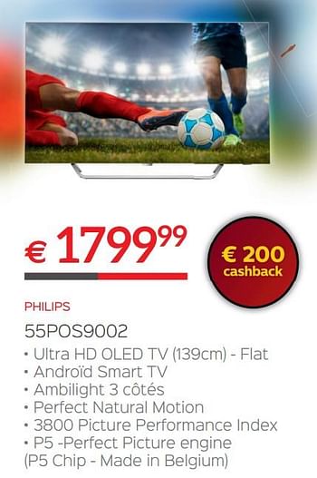 Promoties Philips 55pos9002 ultra hd oled tv - Philips - Geldig van 14/05/2018 tot 30/06/2018 bij Selexion