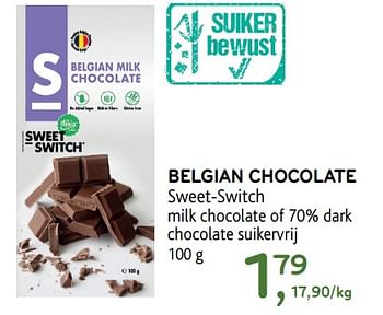 Promoties Belgian chocolate - Sweet Switch - Geldig van 23/05/2018 tot 05/06/2018 bij Alvo