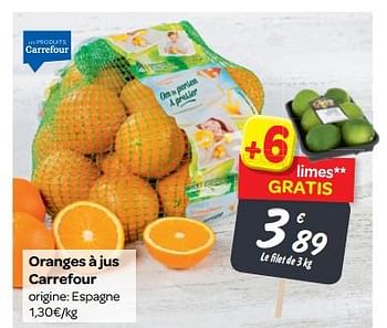 Promotions Oranges à jus carrefour - Produit maison - Carrefour  - Valide de 16/05/2018 à 21/05/2018 chez Carrefour