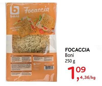 Promotions Focaccia boni - Boni - Valide de 23/05/2018 à 05/06/2018 chez Alvo