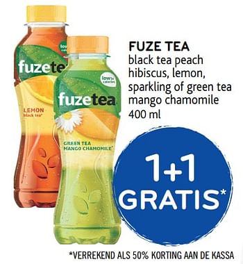 Promoties Fuze tea black tea peach - FuzeTea - Geldig van 23/05/2018 tot 05/06/2018 bij Alvo