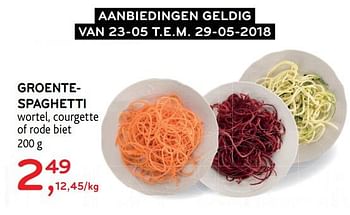Promotions Groente spaghetti - Produit maison - Alvo - Valide de 23/05/2018 à 29/05/2018 chez Alvo