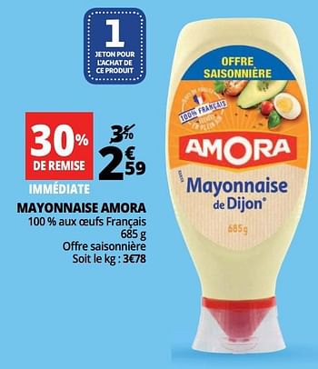 Promotions Mayonnaise amora - Amora - Valide de 16/05/2018 à 22/05/2018 chez Auchan Ronq