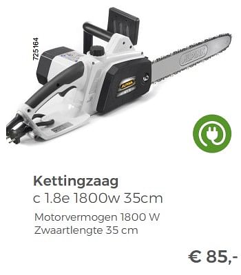 Promoties Alpina kettingzaag c 1.8e 1800w 35cm - Alpina - Geldig van 20/05/2018 tot 30/06/2018 bij Multi Bazar