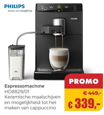 Promoties Philips espressomachine hd8829-01 - Philips - Geldig van 20/05/2018 tot 30/06/2018 bij Multi Bazar