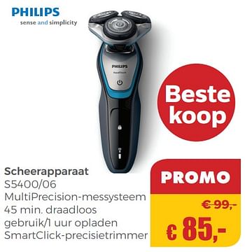 Promoties Philips scheerapparaat s5400-06 - Philips - Geldig van 20/05/2018 tot 30/06/2018 bij Multi Bazar