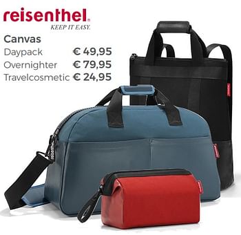 Promoties Reisenthel canvas daypack - Reisenthel - Geldig van 20/05/2018 tot 30/06/2018 bij Multi Bazar