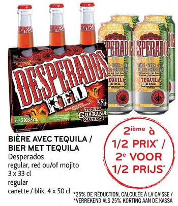 Promotions Bière avec tequila - Desperados - Valide de 23/05/2018 à 05/06/2018 chez Alvo