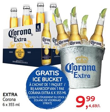 Promotions Extra corona - Corona - Valide de 23/05/2018 à 05/06/2018 chez Alvo