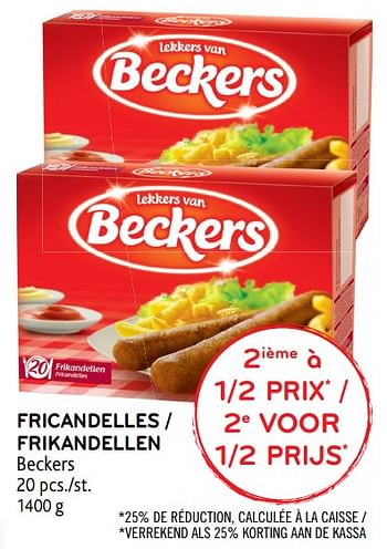 Promotions Fricandelles - Beckers - Valide de 23/05/2018 à 05/06/2018 chez Alvo