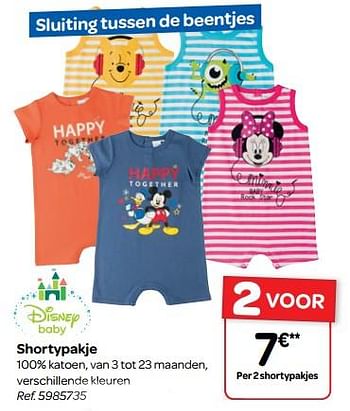 Promoties Shortypakje - Disney Baby - Geldig van 16/05/2018 tot 28/05/2018 bij Carrefour