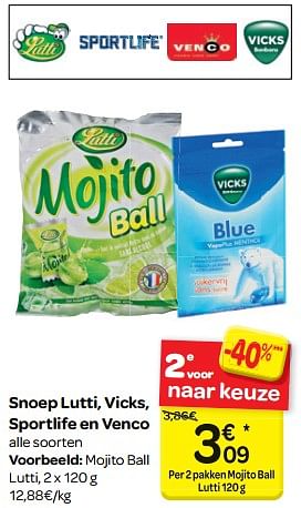 Promotions Snoep lutti, vicks, sportlife en venco - Lutti - Valide de 16/05/2018 à 28/05/2018 chez Carrefour