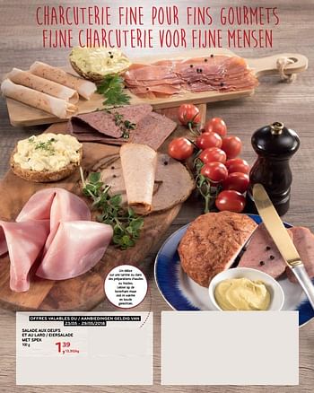 Promotions Salade aux oeufs et au lard - Produit maison - Alvo - Valide de 23/05/2018 à 29/05/2018 chez Alvo