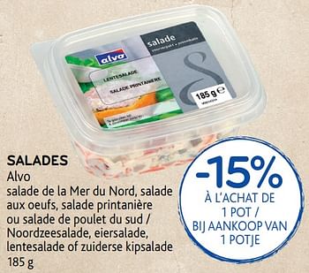 Promotions Salades - Produit maison - Alvo - Valide de 23/05/2018 à 05/06/2018 chez Alvo