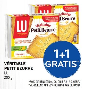 Promotions Véritable petit beurre - Lu - Valide de 23/05/2018 à 05/06/2018 chez Alvo