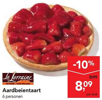 Promotions Aardbeientaart - La Lorraine - Valide de 23/05/2018 à 05/06/2018 chez Makro