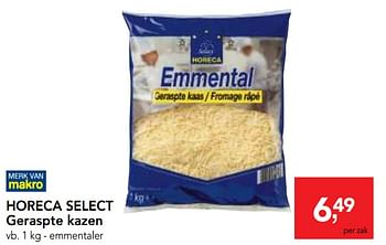 Promoties Horeca select emmentaler - Huismerk - Makro - Geldig van 23/05/2018 tot 05/06/2018 bij Makro