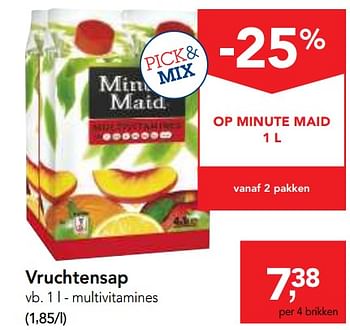 Promoties Minute maid vruchtensap multivitamines - Minute Maid - Geldig van 23/05/2018 tot 05/06/2018 bij Makro