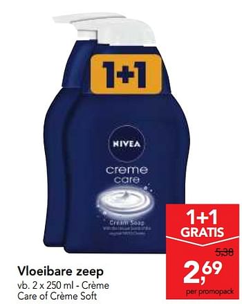 Promoties Nivea crème care of crème soft - Nivea - Geldig van 23/05/2018 tot 05/06/2018 bij Makro